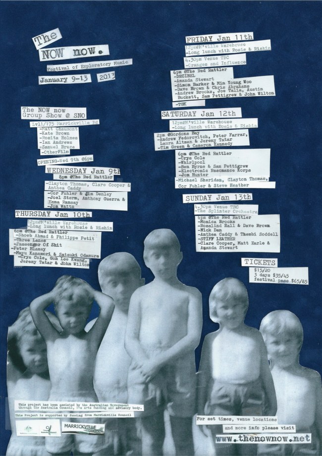 NOW now festival program poster