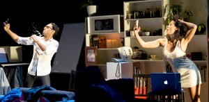 Bali Padda and Rosie Lourde in Emma Magenta's "Out Two Sounds Therefore, Which Are One."