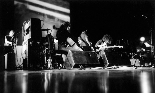 In the dark  Godspeed You! Black Emperor.