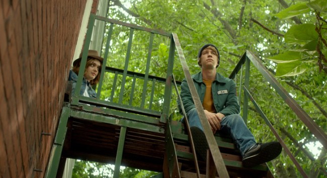 Olivia Cooke as "Rachel" and Thomas Mann as "Greg" in ME AND EARL AND THE DYING GIRL. Photo by Anne Marie Fox. © 2015 Twentieth Century Fox Film Corporation All Rights Reserved